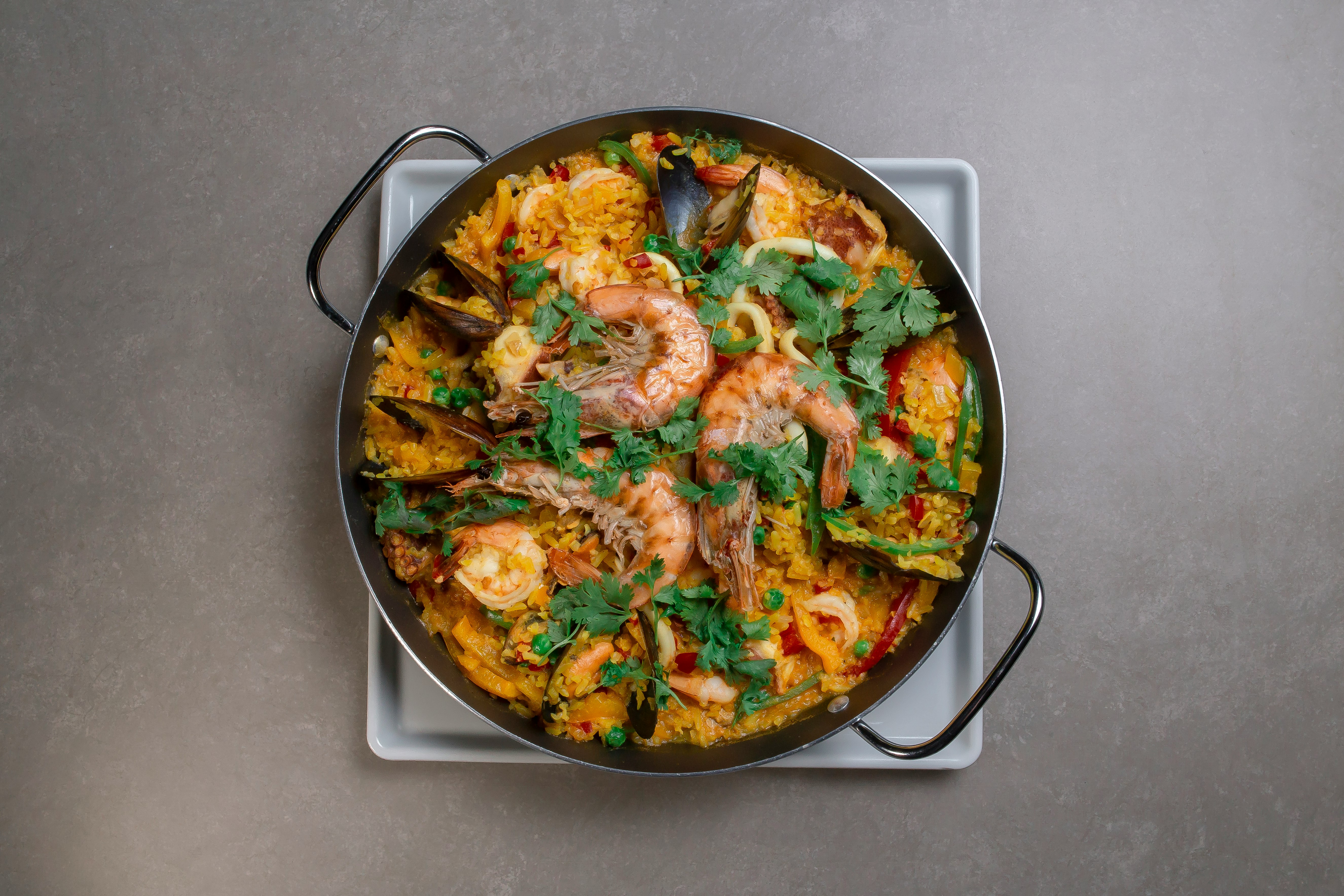 black cooking pan on stove